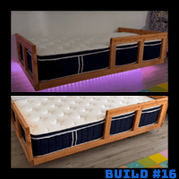 16 | Montessori Twin Size DIY Floating Bed Frame With LED 