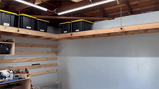 11 | Extending Garage Floating Shelf with Rod Support | Polidact Woodworking #woodworking #diy