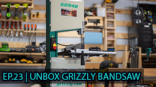 23 | Unbox, Setup and First Cuts with Grizzly G0948 10" 1/2 HP Bandsaw | ASMR