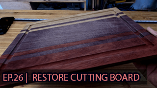 Let's restore cutting board back to its original condition! | #asmr #woodworking | Ep. #26