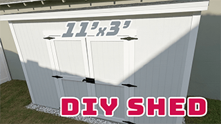 How I built a Narrow 11"×3" Lean-To Shed With Shelves | Storage | #54